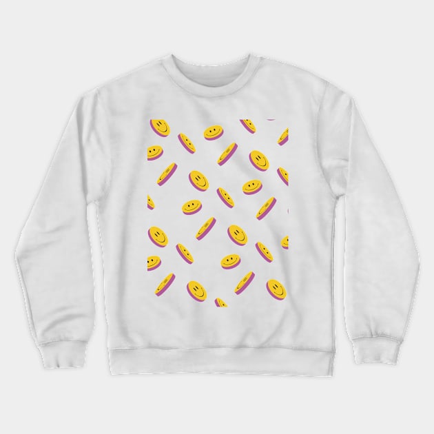 Smiley pattern #2 Crewneck Sweatshirt by Green Dreads